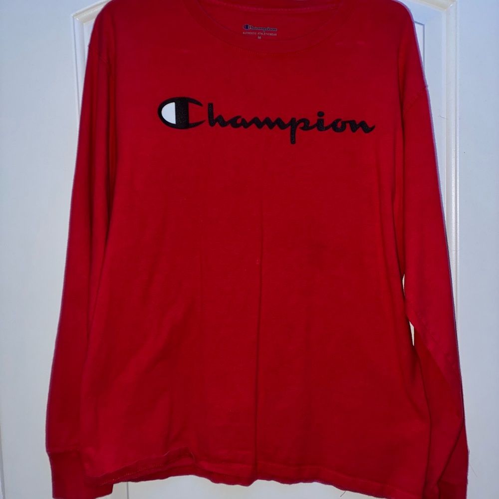 Champion Red Long Sleeve Shirt